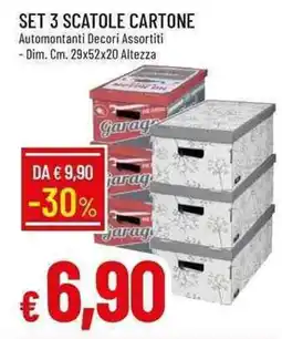 Galassia Set 3 scatole cartone offerta