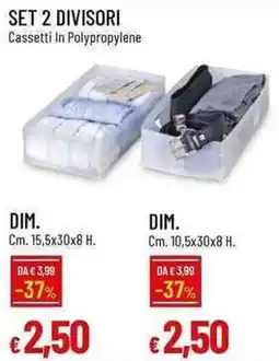 Galassia Set 2 divisori cassetti in polypropylene offerta