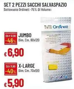 Galassia Set 2 pezzi sacchi salvaspazio offerta
