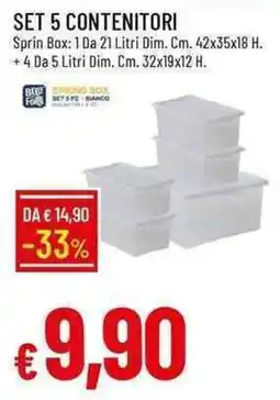 Galassia Set 5 contenitori offerta