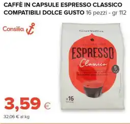 Tigre Consilia caffè in capsule espresso classico compatibili dolce gusto offerta