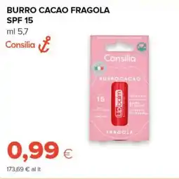 Tigre Consilia burro cacao fragola SPF 15 offerta