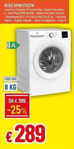 Galassia BEKO BMWU3821W offerta