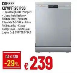 Galassia COMFEE CDWPF1201PSS offerta