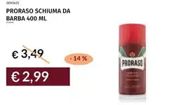 Prezzemolo e Vitale Proraso schiuma da barba offerta