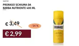 Prezzemolo e Vitale Proraso schiuma da barba nutriente offerta