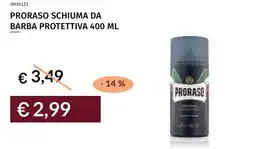 Prezzemolo e Vitale Proraso schiuma da barba protettiva offerta