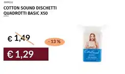 Prezzemolo e Vitale Cotton sound dischetti quadrotti basic x50 offerta