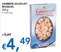 Migross Supermercati e Market Gamberi sgusciati MIGROSS offerta