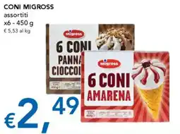 Migross Supermercati e Market Coni MIGROSS assortiti x6 offerta