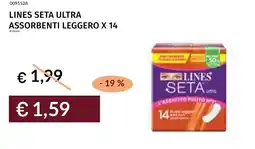 Prezzemolo e Vitale Lines seta ultra assorbenti leggero x 14 offerta
