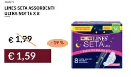 Prezzemolo e Vitale Lines seta assorbenti ultra notte x 8 offerta