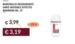 Prezzemolo e Vitale Borotalco deodorante vapo invisible effetto barriera offerta