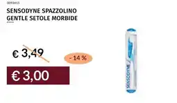 Prezzemolo e Vitale Sensodyne spazzolino gentle setole morbide offerta