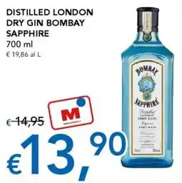 Migross Supermercati e Market Distilled london dry gin BOMBAY SAPPHIRE offerta