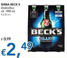 Migross Supermercati e Market Birra BECK'S x3 offerta