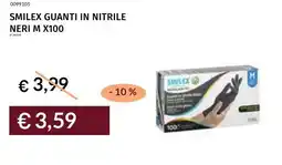 Prezzemolo e Vitale Smilex guanti in nitrile neri m x100 offerta