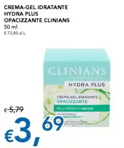 Migross Supermercati e Market Crema-gel idratante hydra plus opacizzante CLINIANS offerta