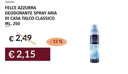Prezzemolo e Vitale Felce azzurra deodorante spray aria di casa talco classico offerta