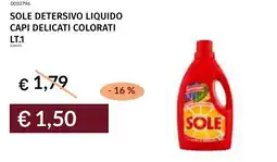 Prezzemolo e Vitale Sole detersivo liquido capi delicati colorati offerta