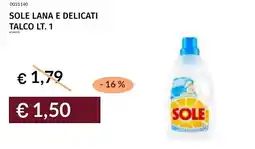 Prezzemolo e Vitale Sole lana e delicati talco offerta