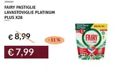 Prezzemolo e Vitale Fairy pastiglie lavastoviglie platinum plus x28 offerta