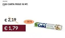Prezzemolo e Vitale Cuki carta frigo 16 mt. offerta