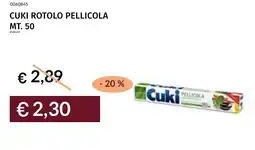 Prezzemolo e Vitale Cuki rotolo pellicola mt. 50 offerta