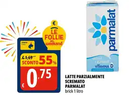 Tigros Latte parzialmente scremato PARMALAT offerta