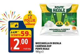 Tigros Mozzarella di bufala campana DOP PONTE REALE offerta
