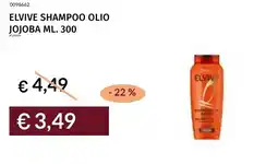 Prezzemolo e Vitale Elvive shampoo olio jojoba offerta