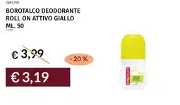 Prezzemolo e Vitale Borotalco deodorante roll on attivo giallo offerta