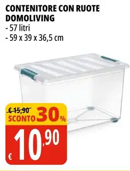 Tigros Contenitore con ruote DOMOLIVING offerta