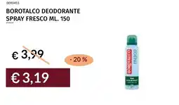 Prezzemolo e Vitale Borotalco deodorante spray fresco offerta