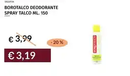 Prezzemolo e Vitale Borotalco deodorante spray talco offerta