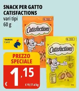 Tigros Snack per gatto CATISFACTIONS offerta