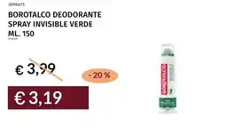 Prezzemolo e Vitale Borotalco deodorante spray invisible verde offerta