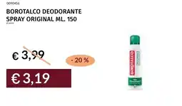 Prezzemolo e Vitale Borotalco deodorante spray original offerta