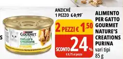 Tigros Alimento per gatto gourmet nature's creations PURINA offerta