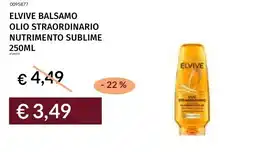Prezzemolo e Vitale Elvive balsamo olio straordinario nutrimento sublime offerta