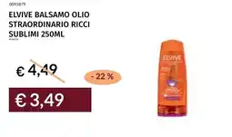 Prezzemolo e Vitale Elvive balsamo olio straordinario ricci sublimi offerta