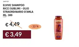 Prezzemolo e Vitale Elvive shampoo ricci sublimi - olio straordinario d'amla offerta
