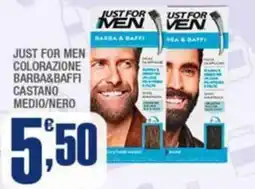 Splendidi e Splendenti Just for men colorazione barba&baffi castano medio/nero offerta