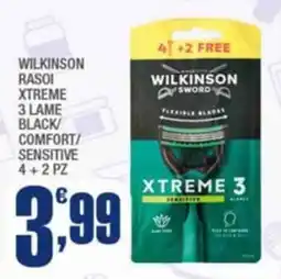 Splendidi e Splendenti Wilkinson rasoi xtreme 3 lame black comfort/ sensitive offerta
