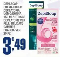 Splendidi e Splendenti Depilsoap crema corpo depilatoria uomo/donna/strisce depilatorie per pelli delicate gambe e braccia/viso offerta