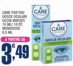 Splendidi e Splendenti Care for you gocce oculari occhi irritati/ monodose offerta