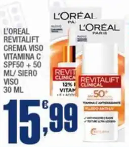 Splendidi e Splendenti L'oreal revitalift crema viso vitamina c spf50+/siero viso offerta