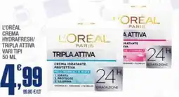 Splendidi e Splendenti L'oréal crema hydrafresh/ tripla attiva offerta