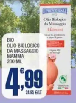 Splendidi e Splendenti Bio olio biologico da massaggio mamma offerta