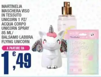Splendidi e Splendenti Martinelia maschera viso in tessuto unicorn offerta